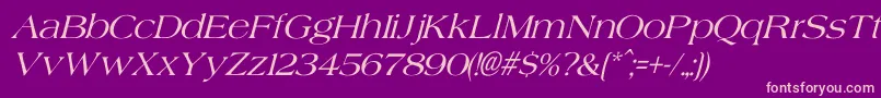 AgateItalic Font – Pink Fonts on Purple Background