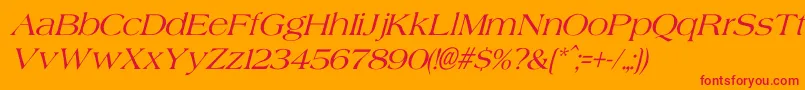 AgateItalic Font – Red Fonts on Orange Background