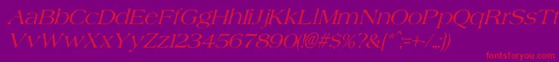 AgateItalic Font – Red Fonts on Purple Background