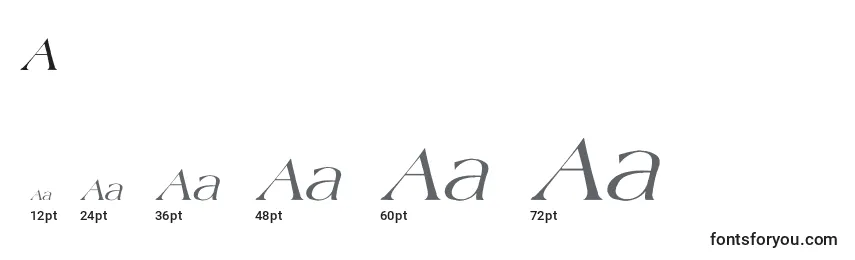 Размеры шрифта AgateItalic