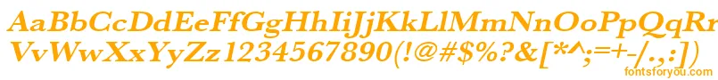 UrwbaskertextwidBoldOblique Font – Orange Fonts on White Background