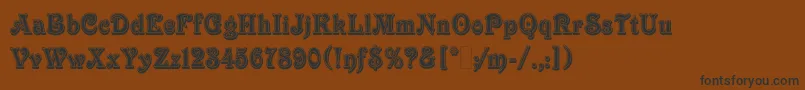 VictorianInlineShadedLetPlain.1.0 Font – Black Fonts on Brown Background