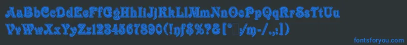 VictorianInlineShadedLetPlain.1.0 Font – Blue Fonts on Black Background