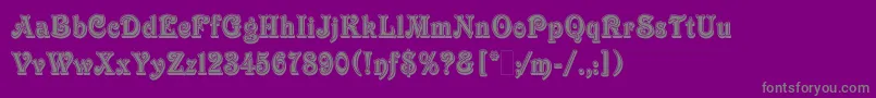 VictorianInlineShadedLetPlain.1.0 Font – Gray Fonts on Purple Background