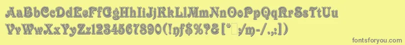 VictorianInlineShadedLetPlain.1.0-Schriftart – Graue Schriften auf gelbem Hintergrund