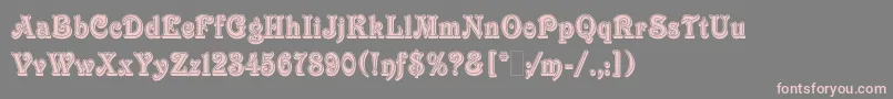 VictorianInlineShadedLetPlain.1.0 Font – Pink Fonts on Gray Background