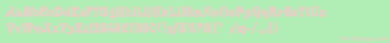 VictorianInlineShadedLetPlain.1.0 Font – Pink Fonts on Green Background