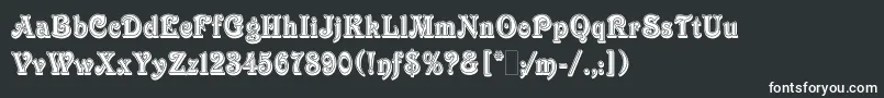 VictorianInlineShadedLetPlain.1.0 Font – White Fonts on Black Background