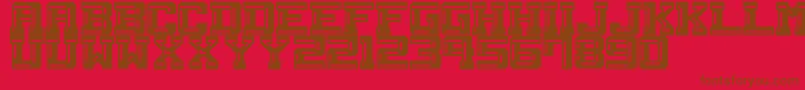 M21ExciteHike Font – Brown Fonts on Red Background