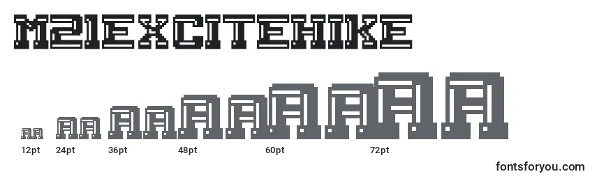 M21ExciteHike Font Sizes