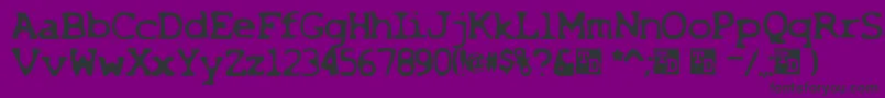 X Font – Black Fonts on Purple Background