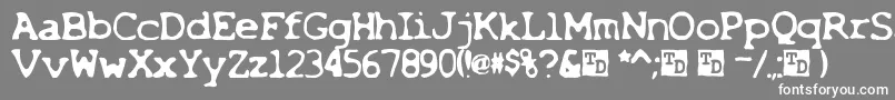 フォントX – 灰色の背景に白い文字