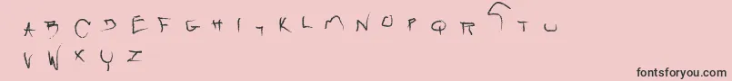 Raw Font – Black Fonts on Pink Background