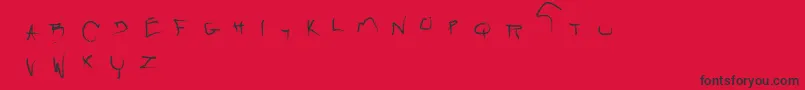 Raw Font – Black Fonts on Red Background