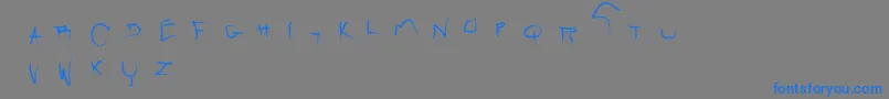 Raw Font – Blue Fonts on Gray Background