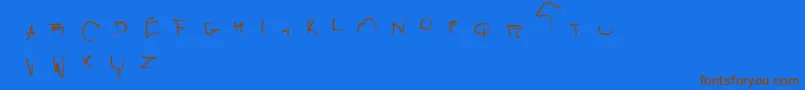 Raw Font – Brown Fonts on Blue Background