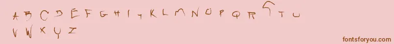 Raw Font – Brown Fonts on Pink Background