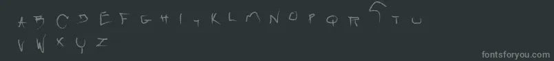 Raw Font – Gray Fonts on Black Background