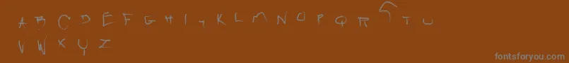 Raw Font – Gray Fonts on Brown Background