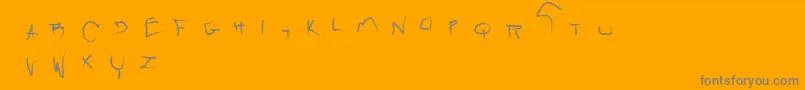 Raw Font – Gray Fonts on Orange Background
