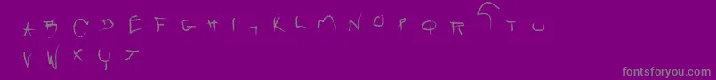 Weitere Informationen zur Raw-Schriftart Raw-Schriftart – Graue Schriften auf violettem Hintergrund