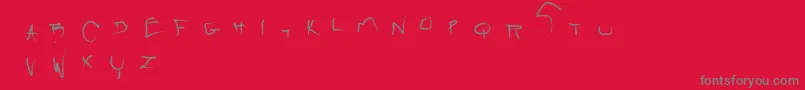 フォントRaw – 赤い背景に灰色の文字