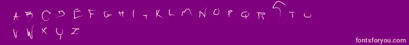 Raw Font – Pink Fonts on Purple Background