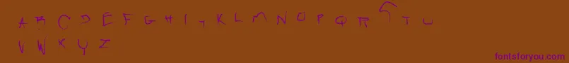 Raw Font – Purple Fonts on Brown Background