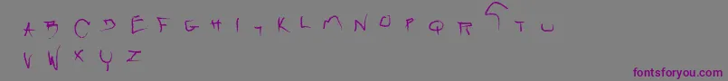 Raw Font – Purple Fonts on Gray Background