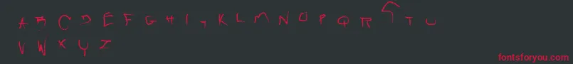 Raw Font – Red Fonts on Black Background