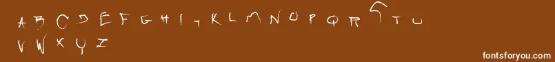 Raw Font – White Fonts on Brown Background