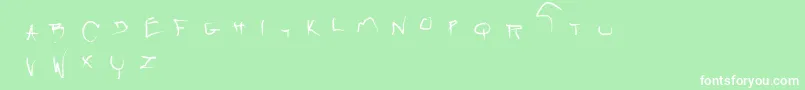 Raw Font – White Fonts on Green Background