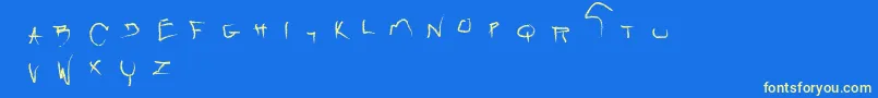 Raw Font – Yellow Fonts on Blue Background