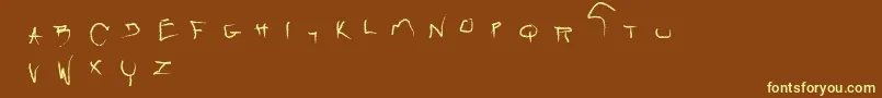 Raw Font – Yellow Fonts on Brown Background
