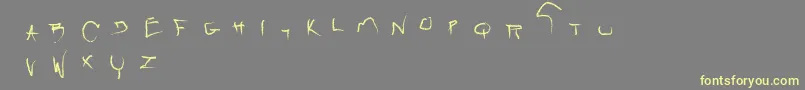 Raw Font – Yellow Fonts on Gray Background