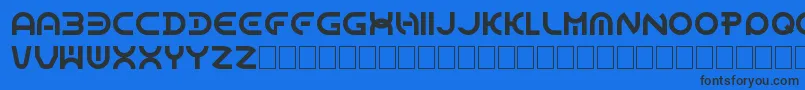 DomeCircle Font – Black Fonts on Blue Background