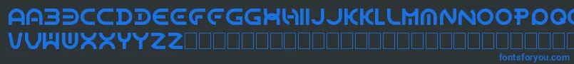 DomeCircle Font – Blue Fonts on Black Background