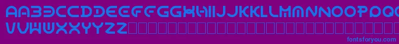 Шрифт DomeCircle – синие шрифты на фиолетовом фоне