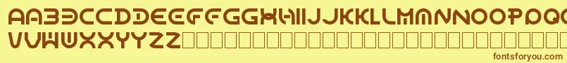 DomeCircle Font – Brown Fonts on Yellow Background