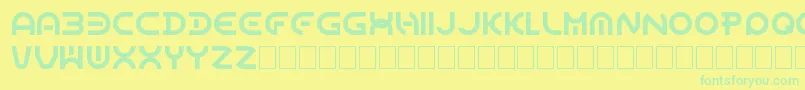 DomeCircle Font – Green Fonts on Yellow Background