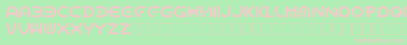 フォントDomeCircle – 緑の背景にピンクのフォント