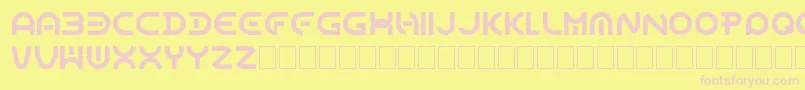DomeCircle Font – Pink Fonts on Yellow Background