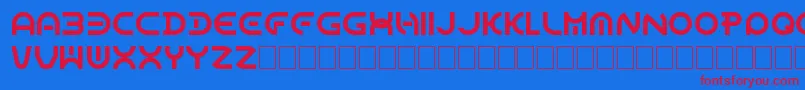 DomeCircle Font – Red Fonts on Blue Background