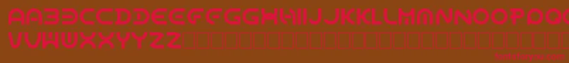 DomeCircle Font – Red Fonts on Brown Background