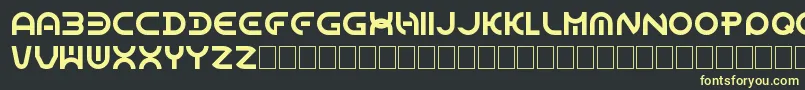 DomeCircle Font – Yellow Fonts on Black Background