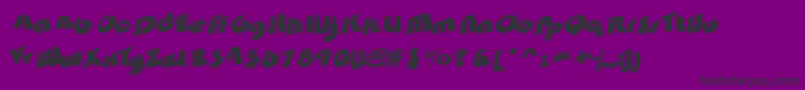 SaturdayMorningTelevision Font – Black Fonts on Purple Background