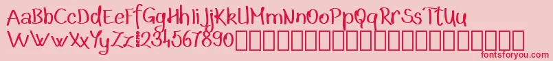 GerytaDemo Font – Red Fonts on Pink Background