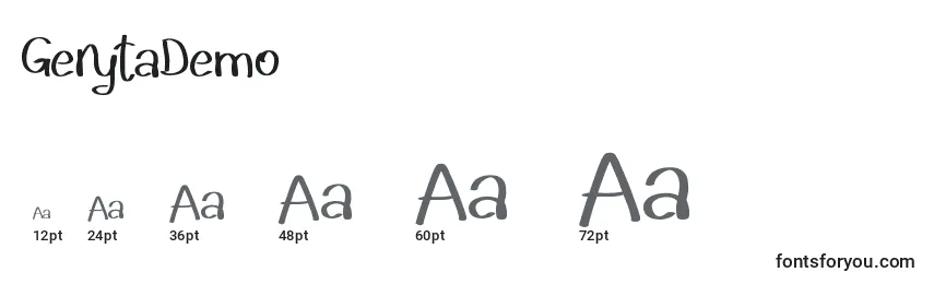 GerytaDemo Font Sizes
