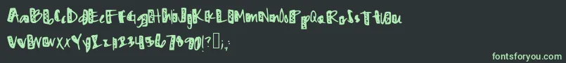 Czcionka Zigzaggedzig – zielone czcionki na czarnym tle