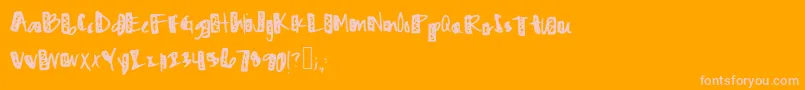 Zigzaggedzig Font – Pink Fonts on Orange Background